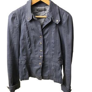 Anthropologie Sanctuary Military Jacket Blue M